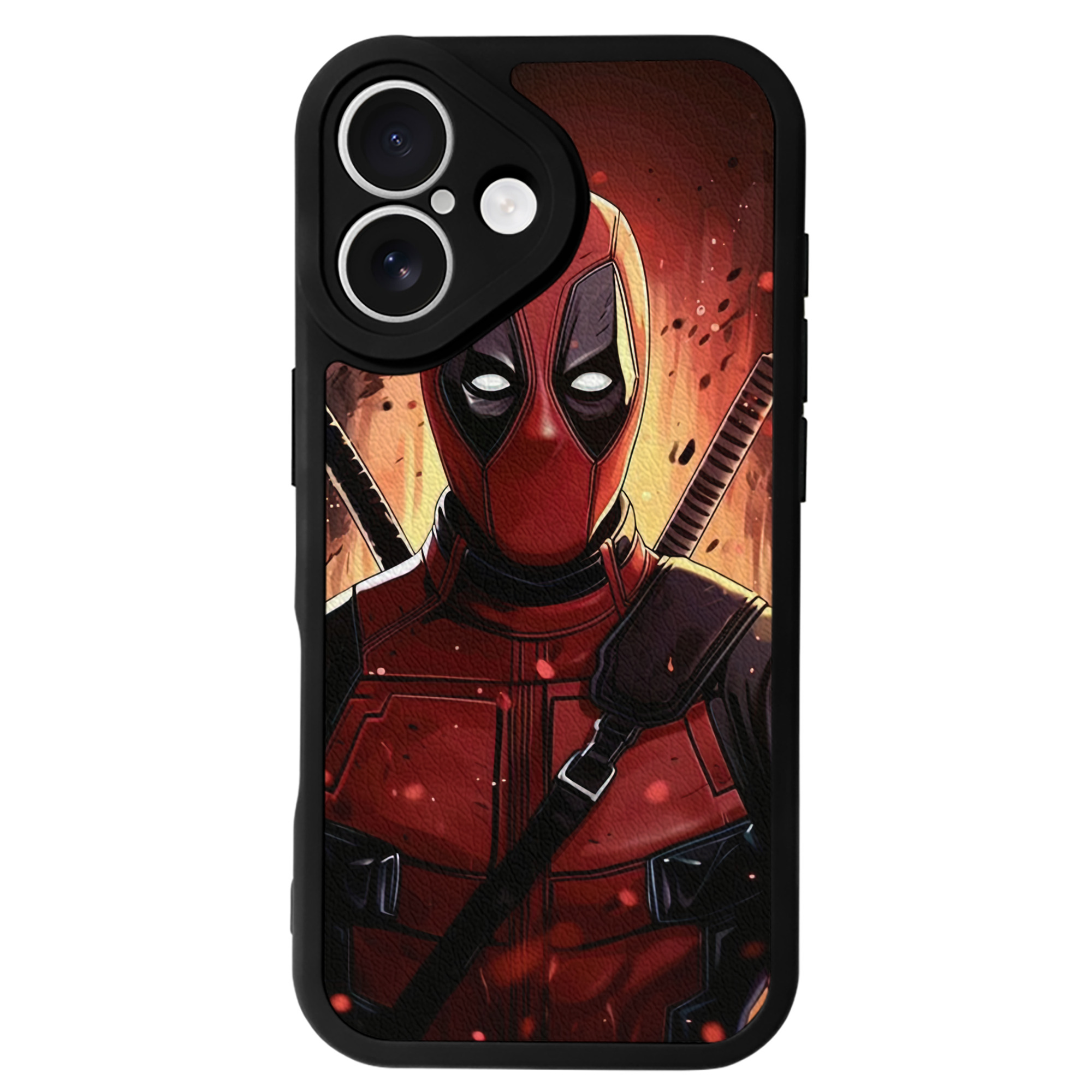 （画像用） Deadpool デッドプール 【iPhone 16シリーズ対応】シリコンスマホケース（レザー調） 材質：シリコン